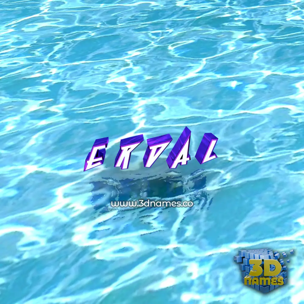 e r d a l in Water style - 3D name wallpaper