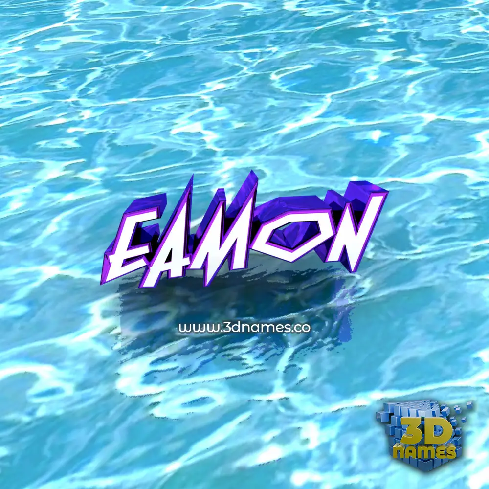 eamon in Water style - 3D name wallpaper
