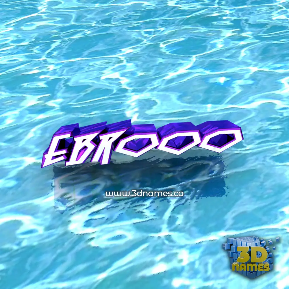 ebrooo in Water style - 3D name wallpaper