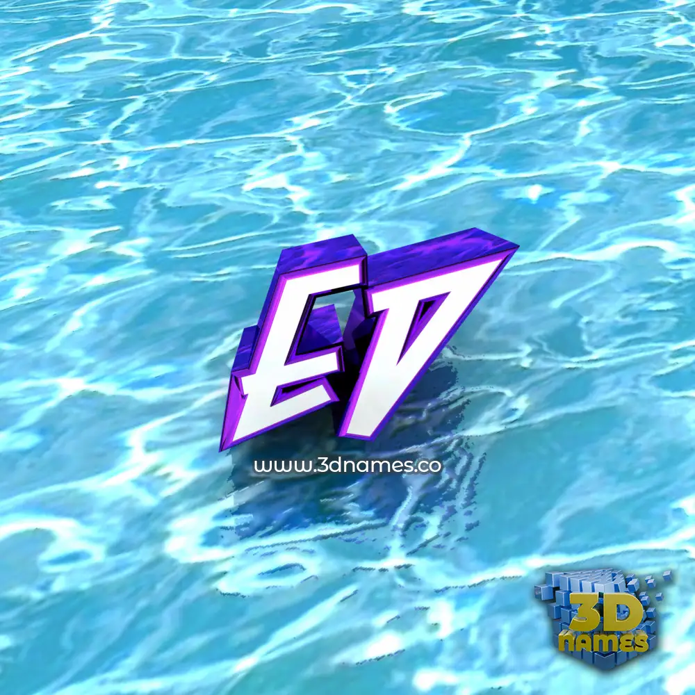 ed in Water style - 3D name wallpaper