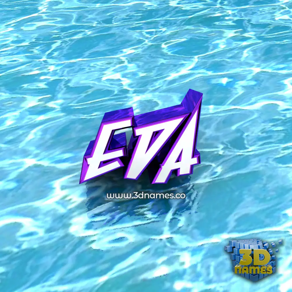 eda in Water style - 3D name wallpaper