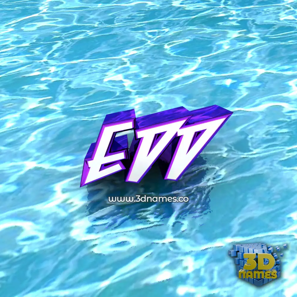 edd in Water style - 3D name wallpaper