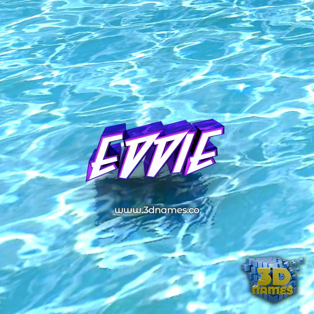 eddie in Water style - 3D name wallpaper
