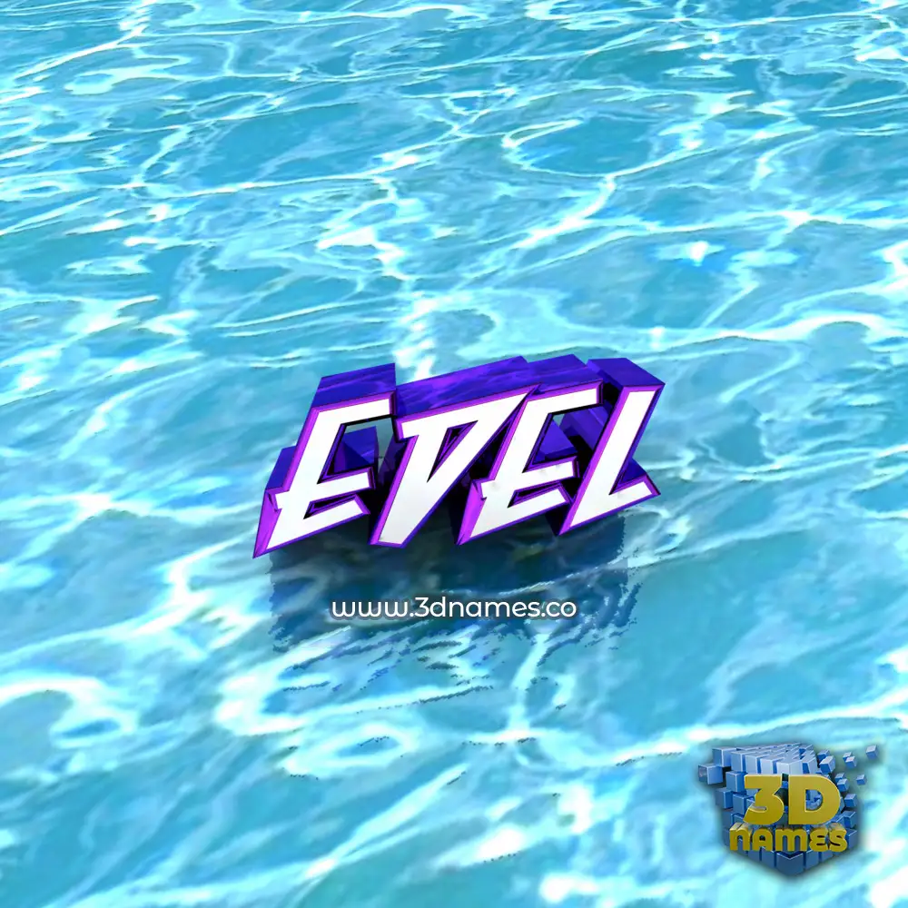 edel in Water style - 3D name wallpaper