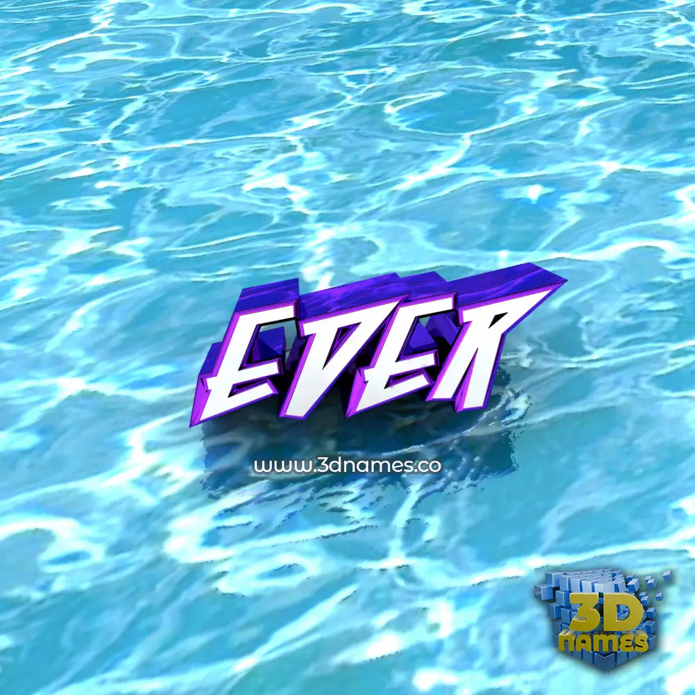 eder in Water style - 3D name wallpaper