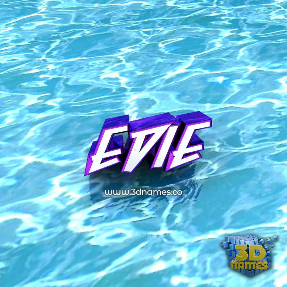 edie in Water style - 3D name wallpaper