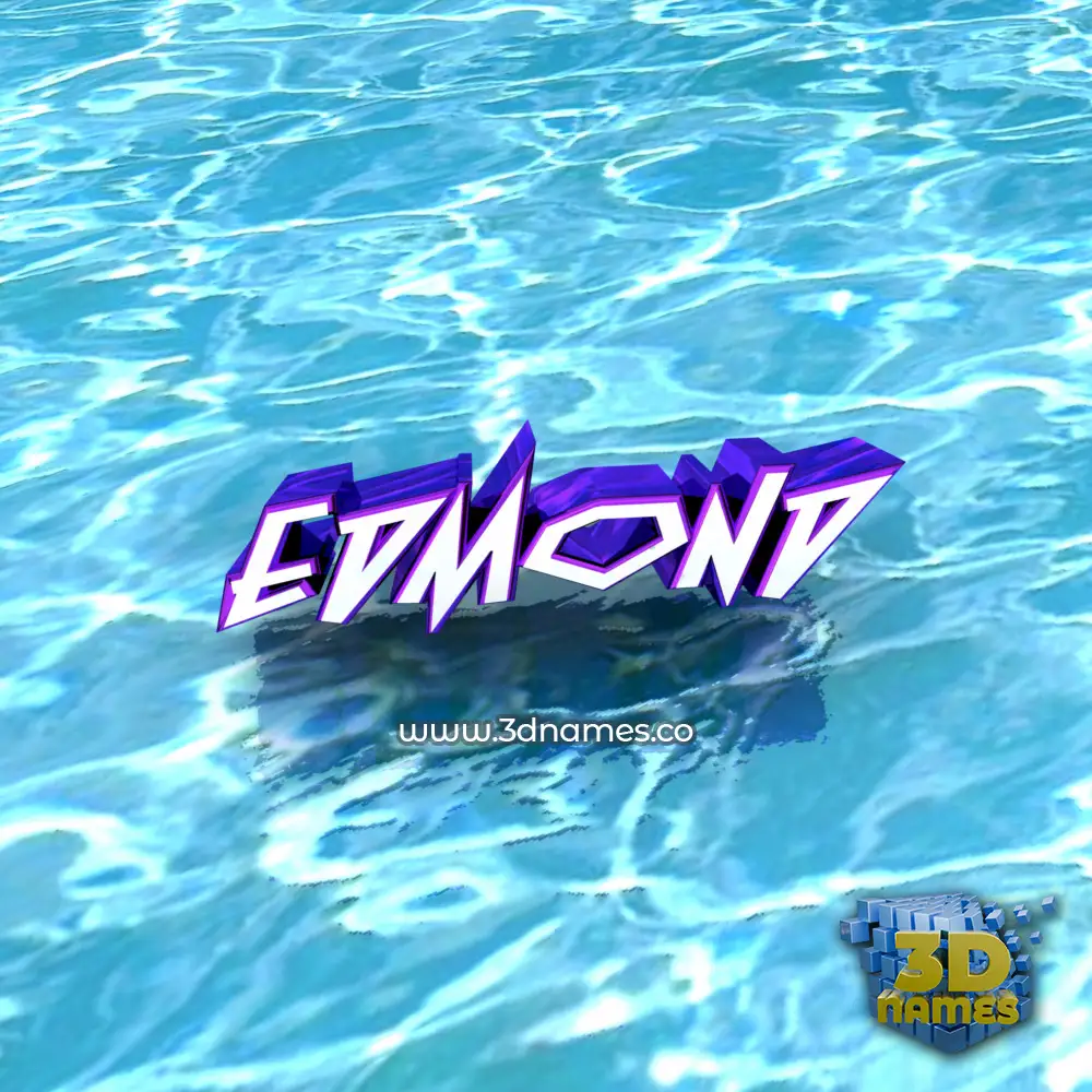 edmond in Water style - 3D name wallpaper