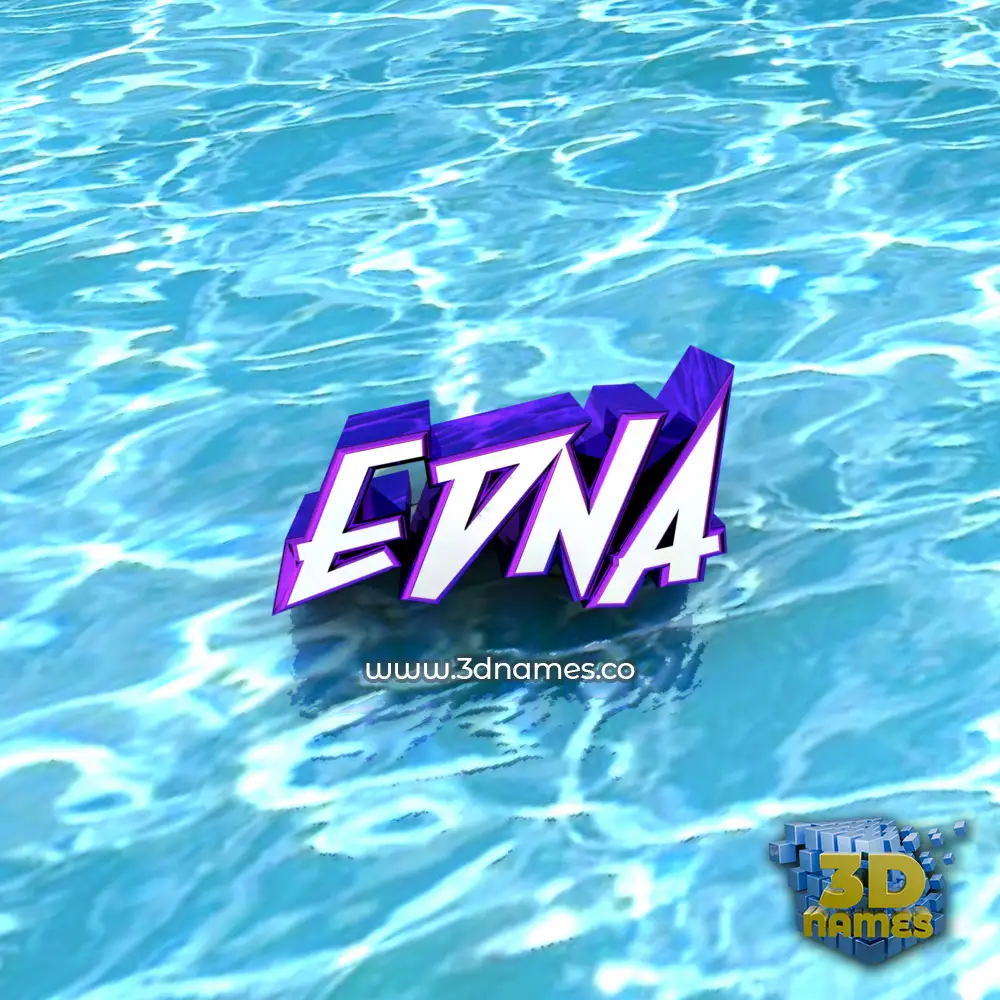 edna in Water style - 3D name wallpaper