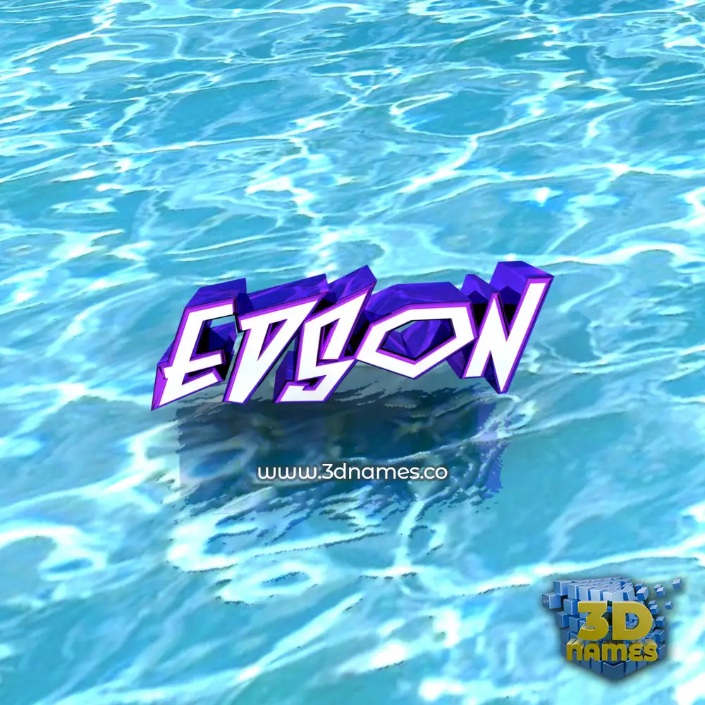 edson in Water style - 3D name wallpaper