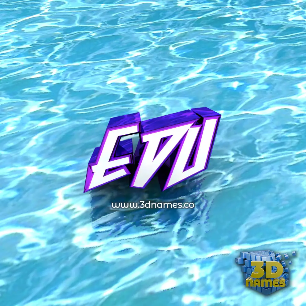 edu in Water style - 3D name wallpaper