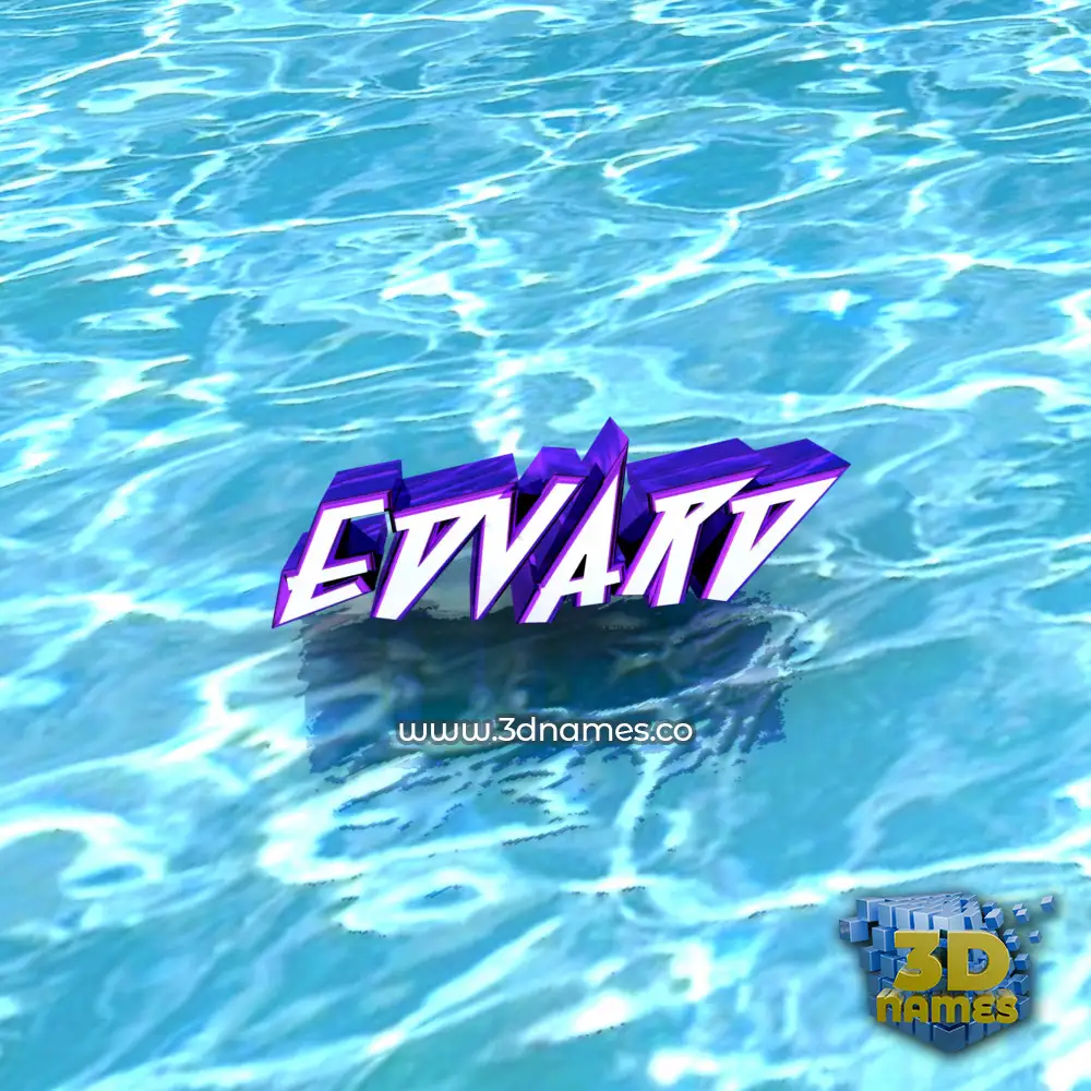 edvard in Water style - 3D name wallpaper