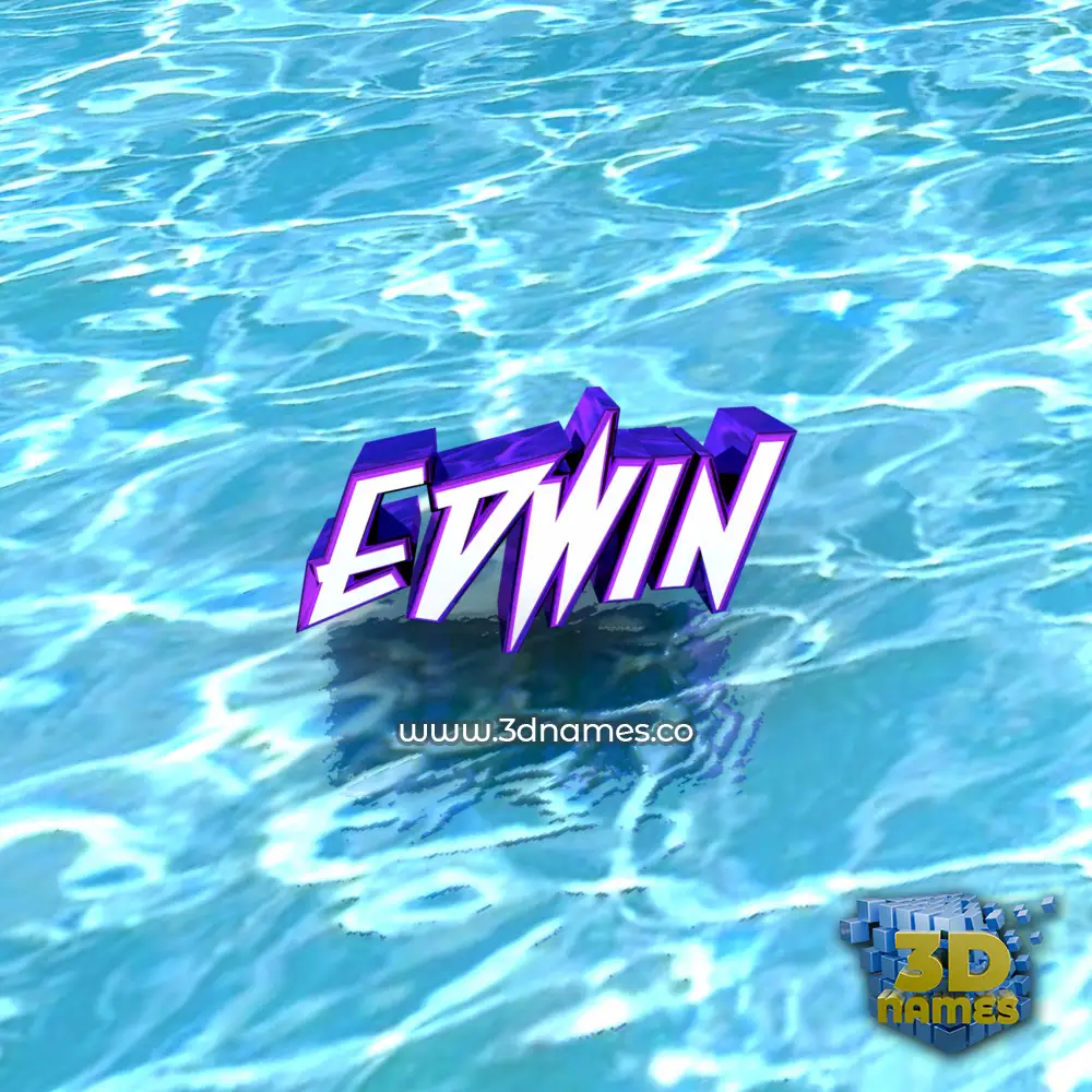 edwin in Water style - 3D name wallpaper