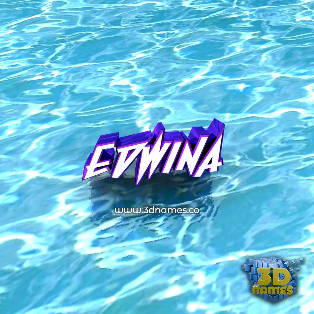edwina in Water style - 3D name wallpaper