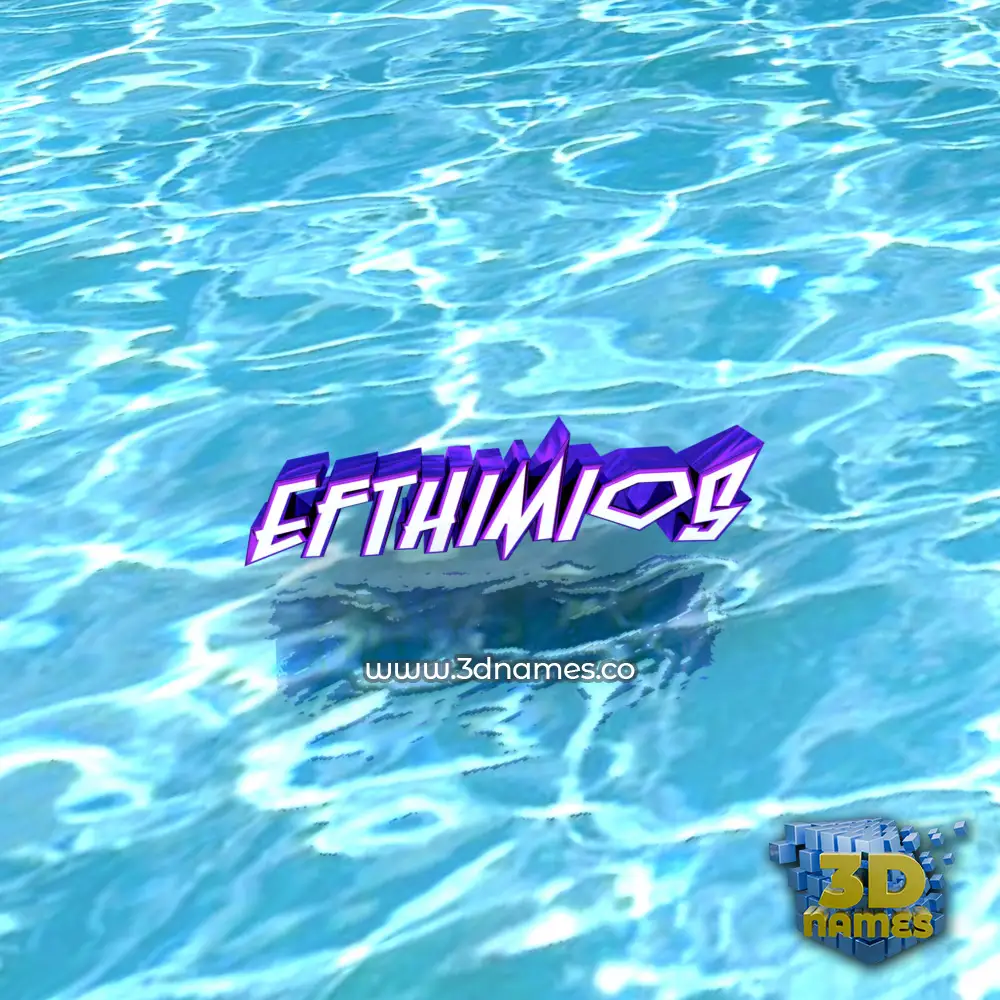 efthimios in Water style - 3D name wallpaper