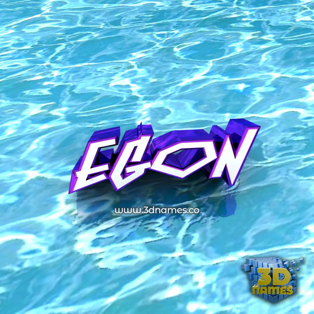 egon in Water style - 3D name wallpaper