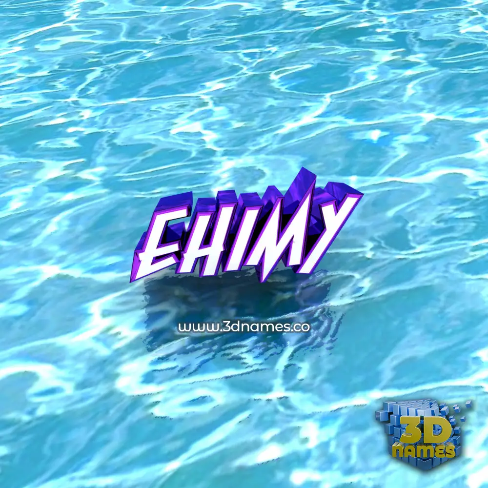 ehimy in Water style - 3D name wallpaper