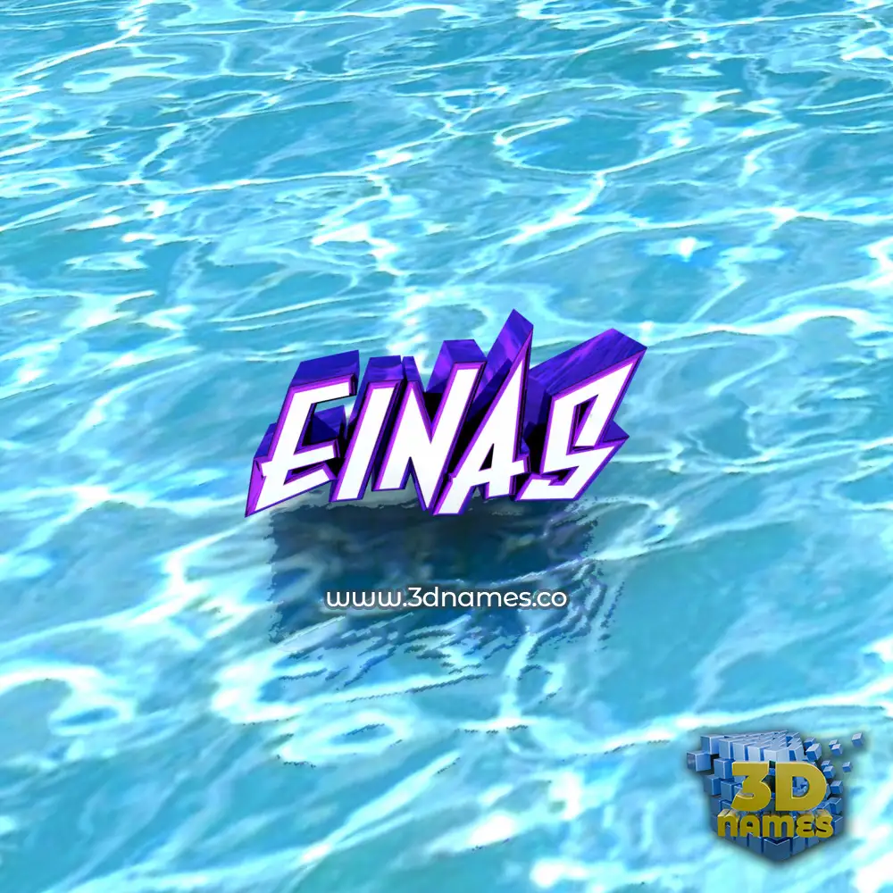 einas in Water style - 3D name wallpaper