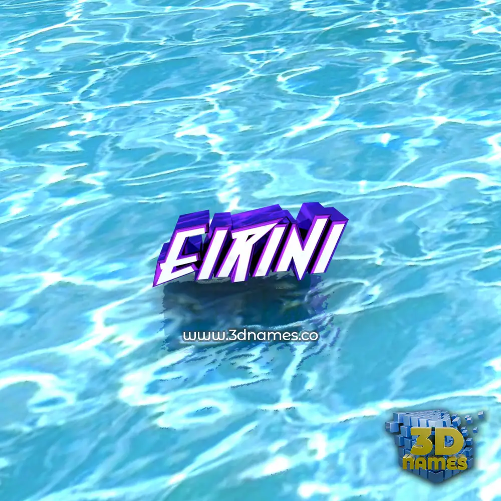 eirini in Water style - 3D name wallpaper