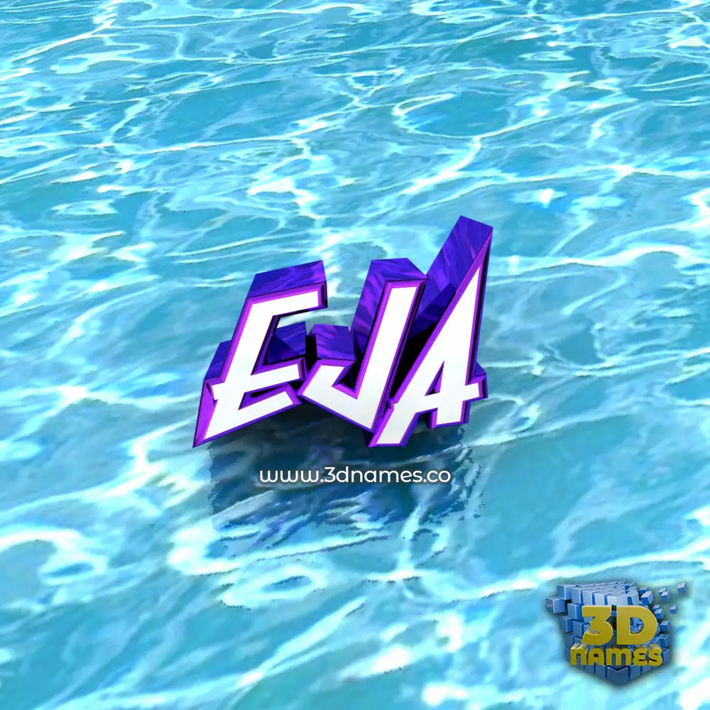 eja in Water style - 3D name wallpaper