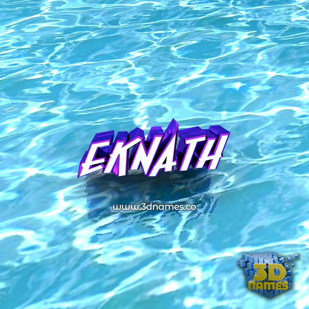 eknath in Water style - 3D name wallpaper