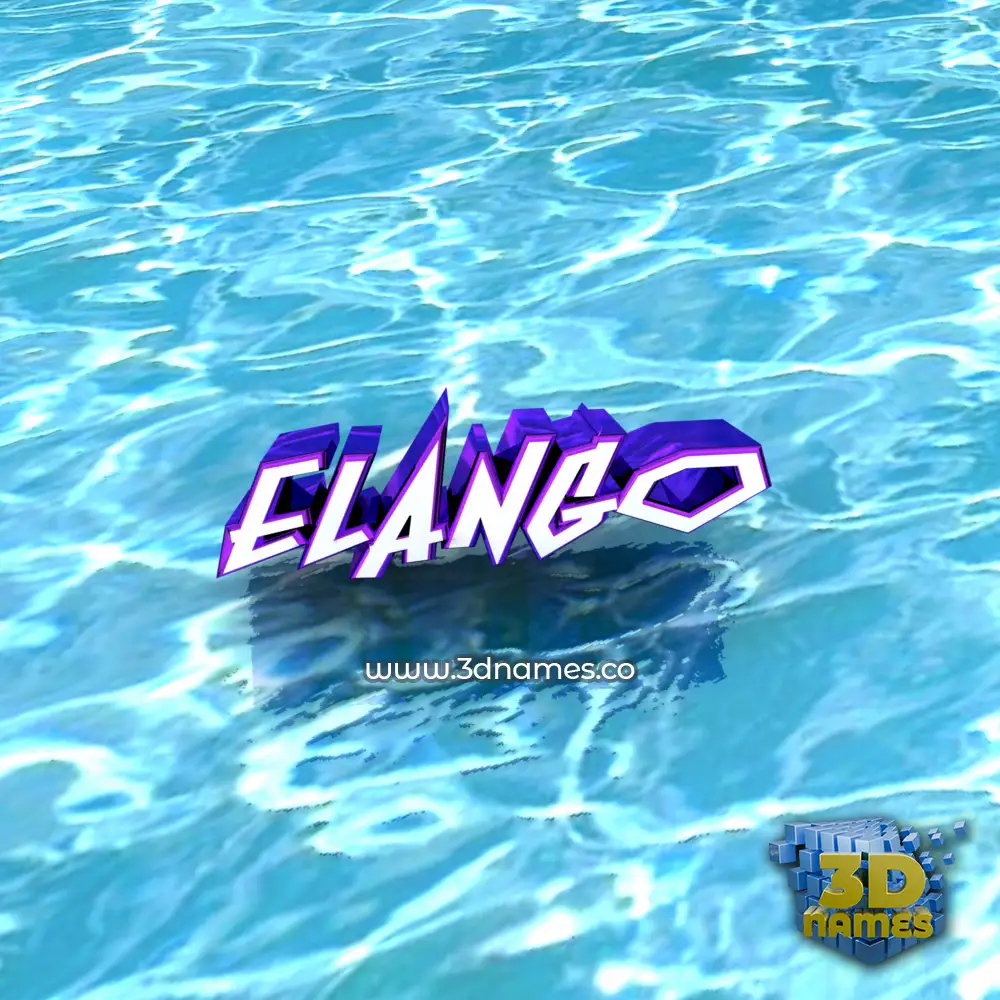 elango in Water style - 3D name wallpaper