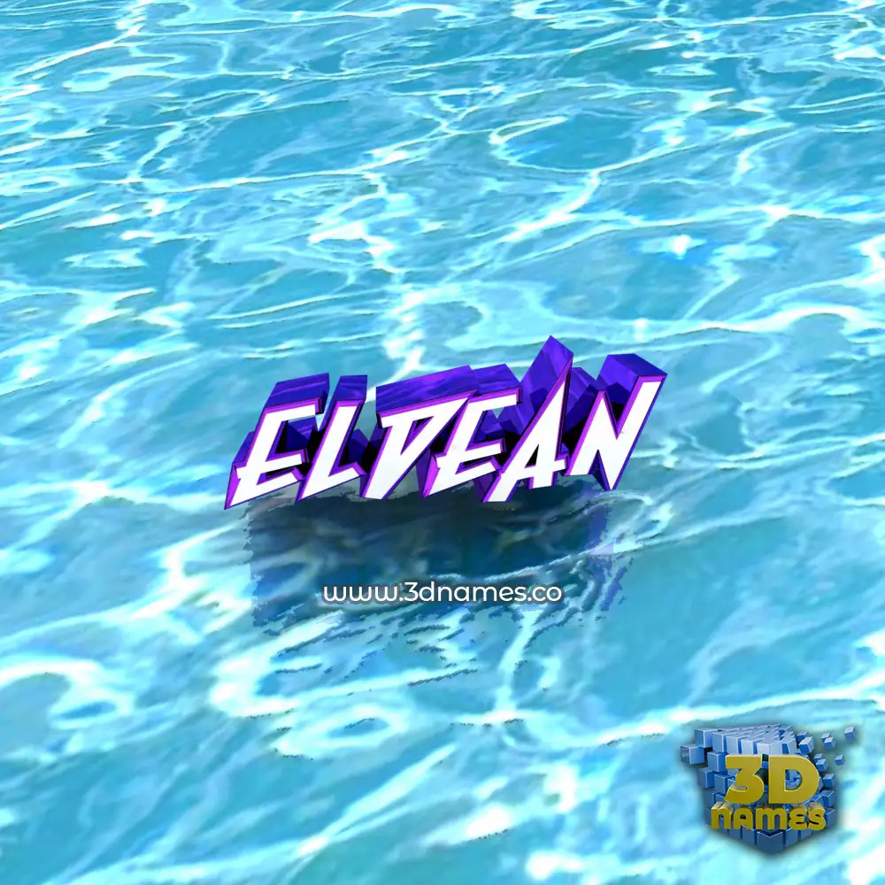 eldean in Water style - 3D name wallpaper