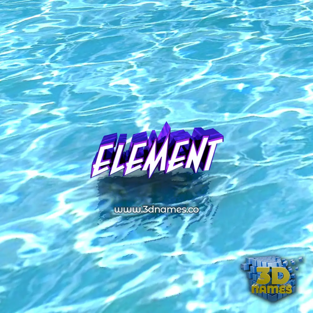 element in Water style - 3D name wallpaper