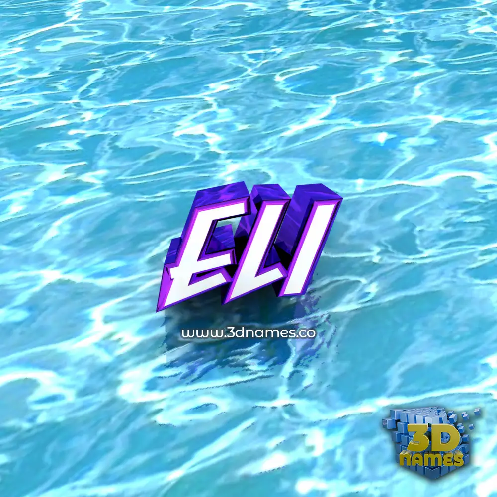 eli in Water style - 3D name wallpaper