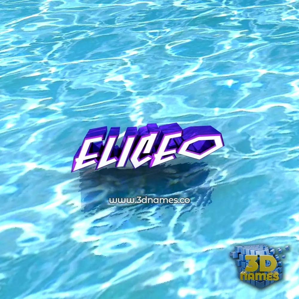 eliceo in Water style - 3D name wallpaper