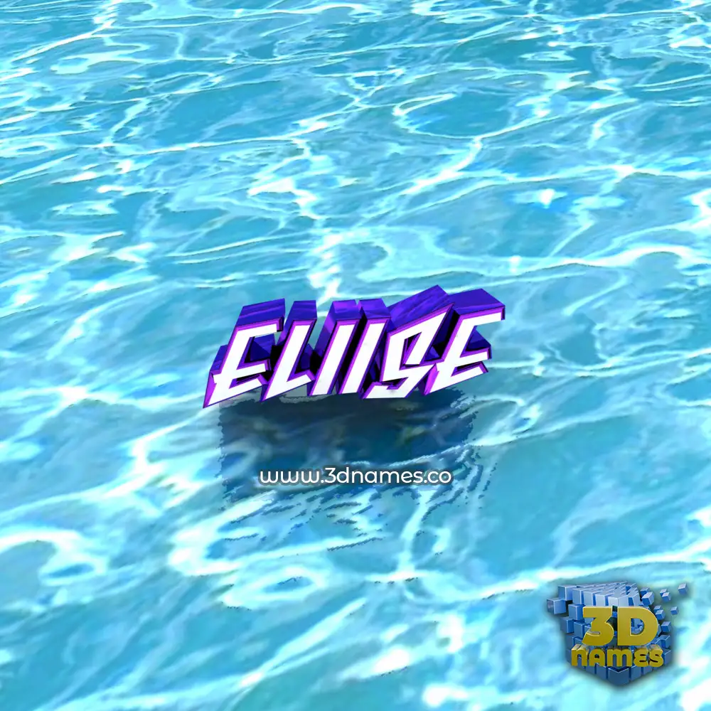 eliise in Water style - 3D name wallpaper
