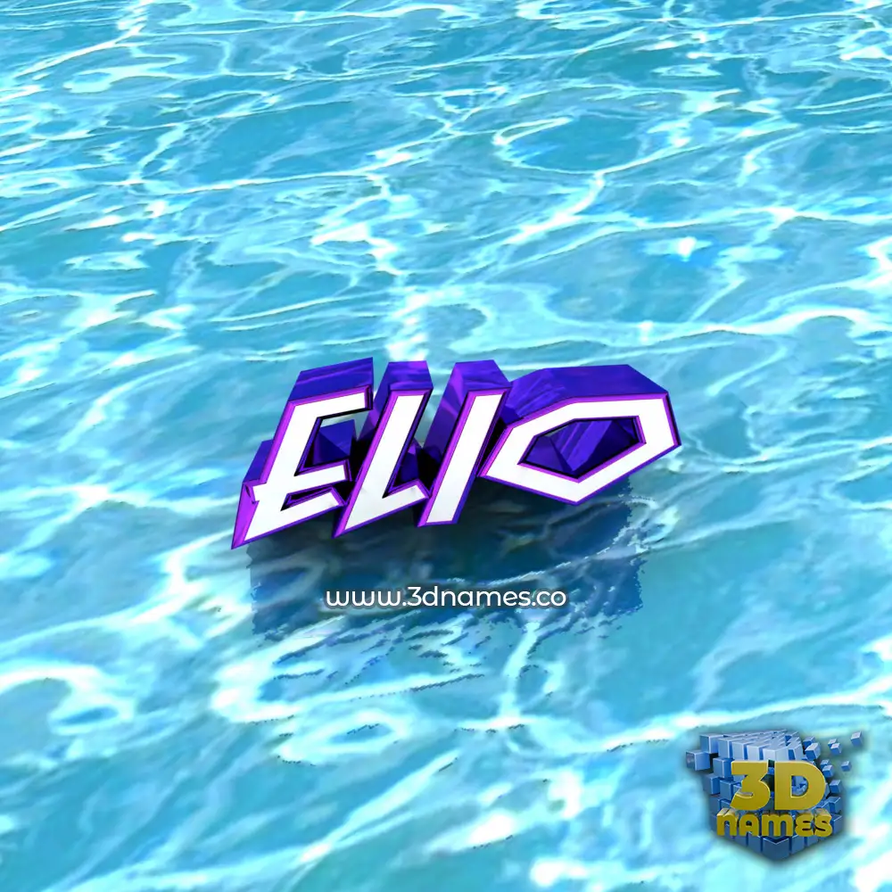 elio in Water style - 3D name wallpaper