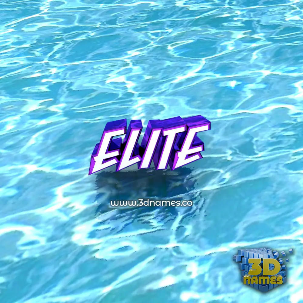elite in Water style - 3D name wallpaper