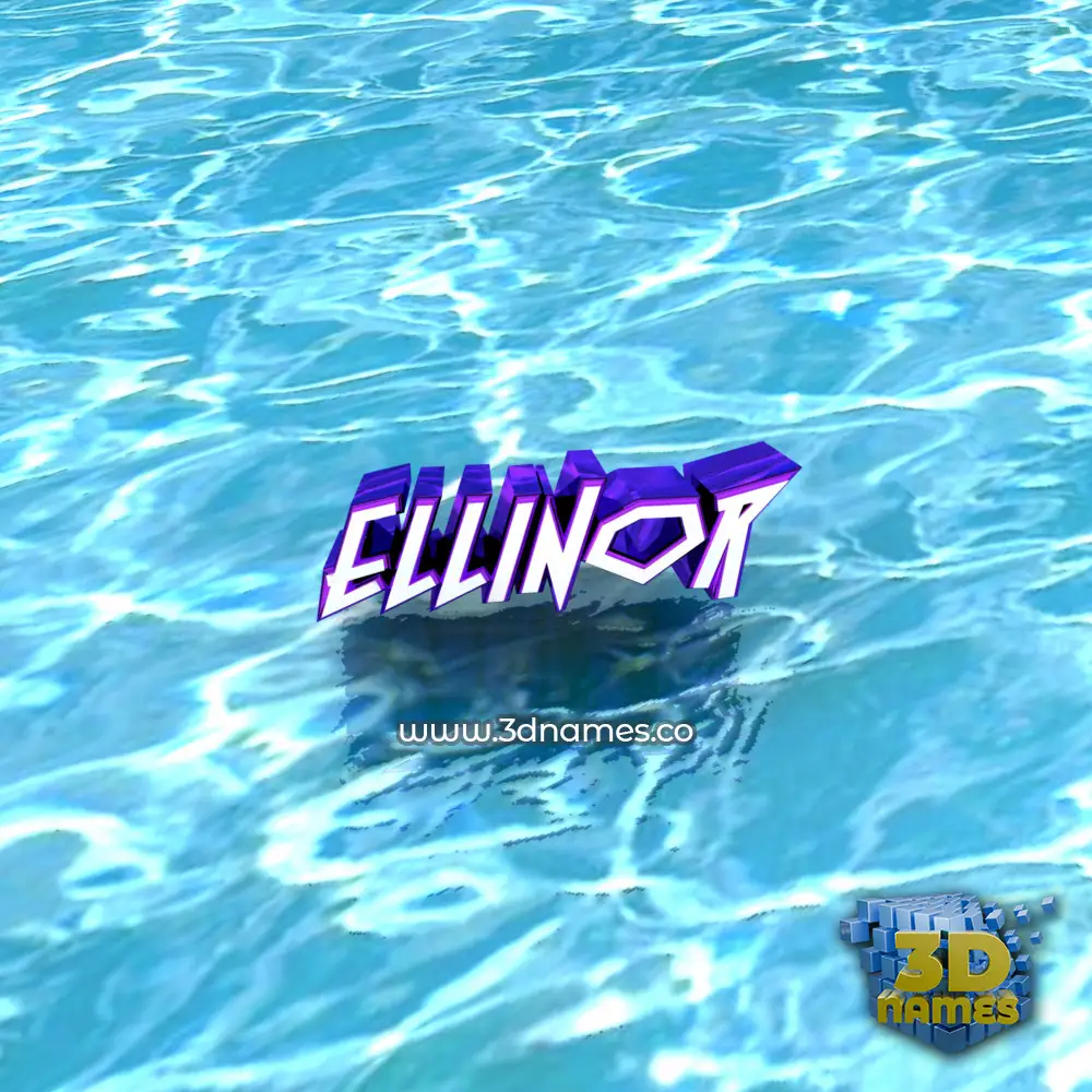 ellinor in Water style - 3D name wallpaper