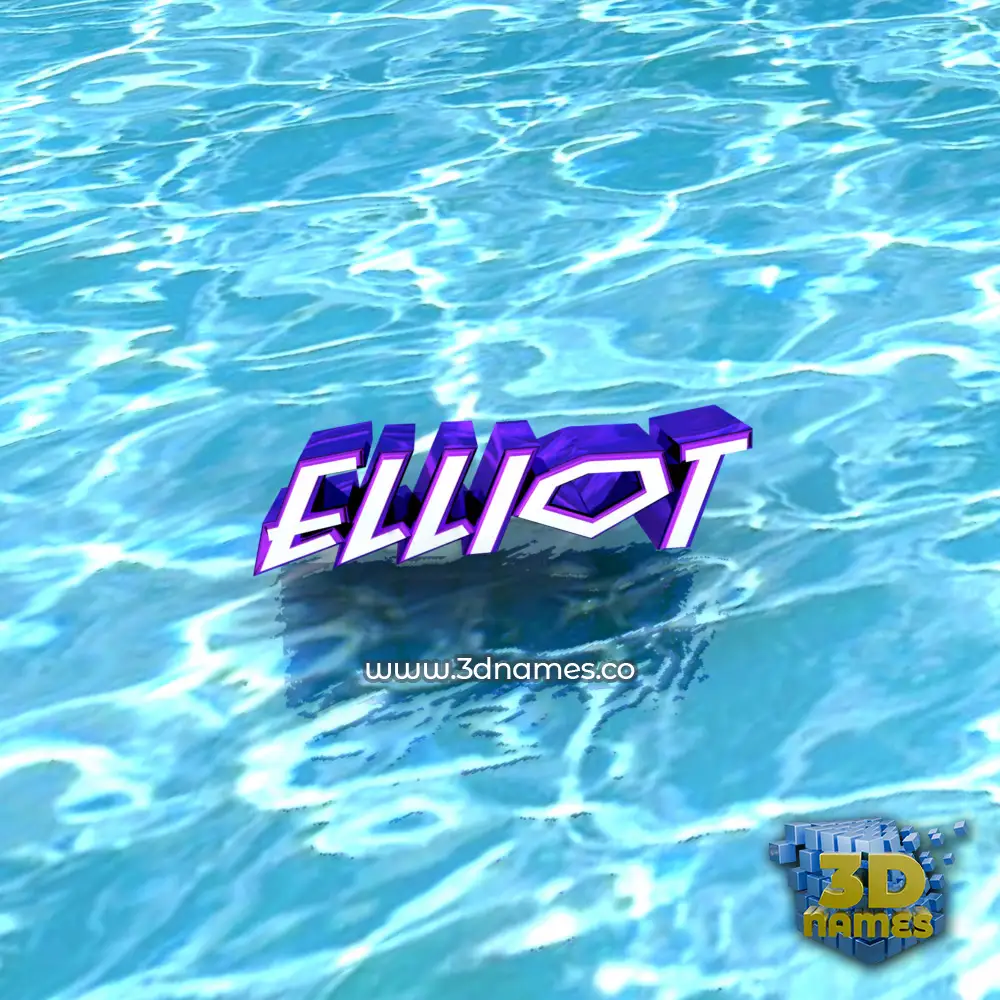 elliot in Water style - 3D name wallpaper