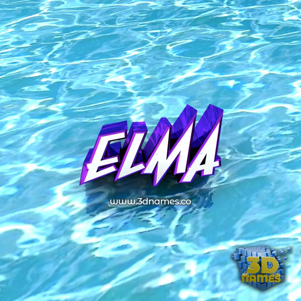 elma in Water style - 3D name wallpaper
