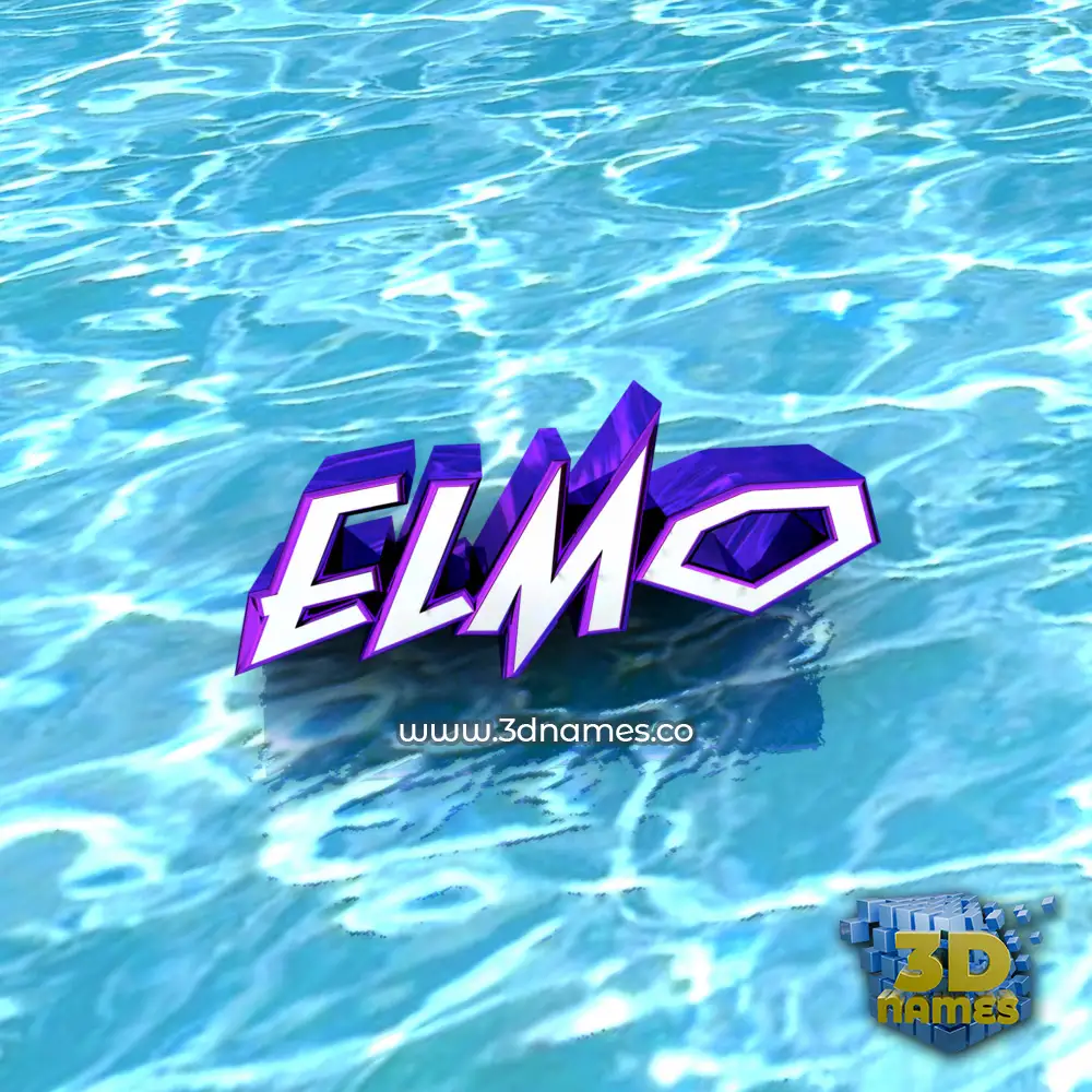 elmo in Water style - 3D name wallpaper