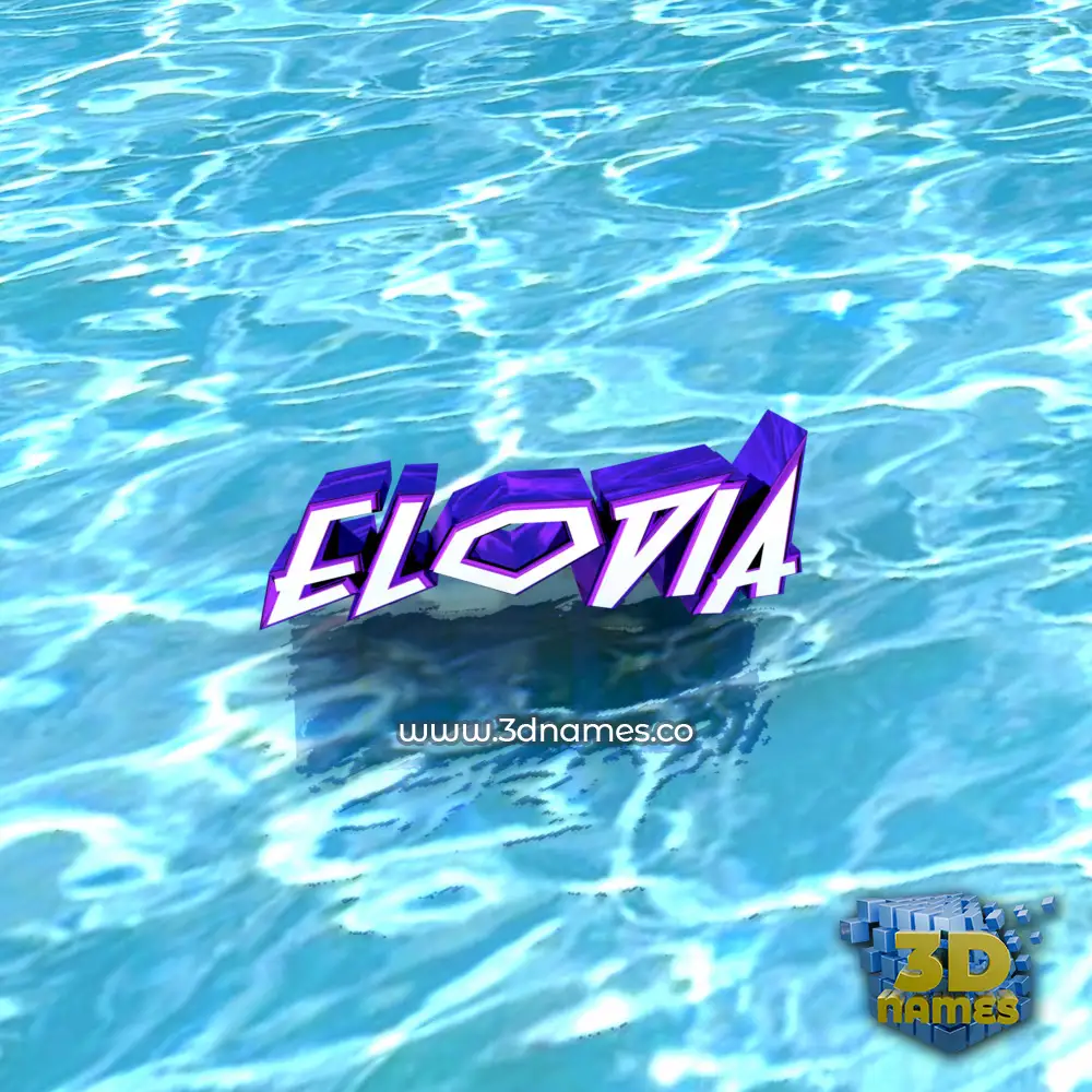 elodia in Water style - 3D name wallpaper