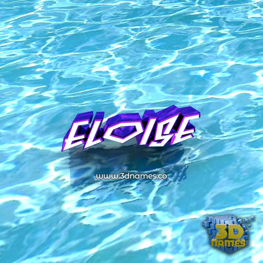 eloise in Water style - 3D name wallpaper