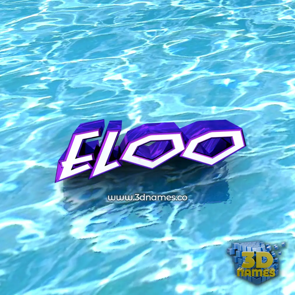 eloo in Water style - 3D name wallpaper
