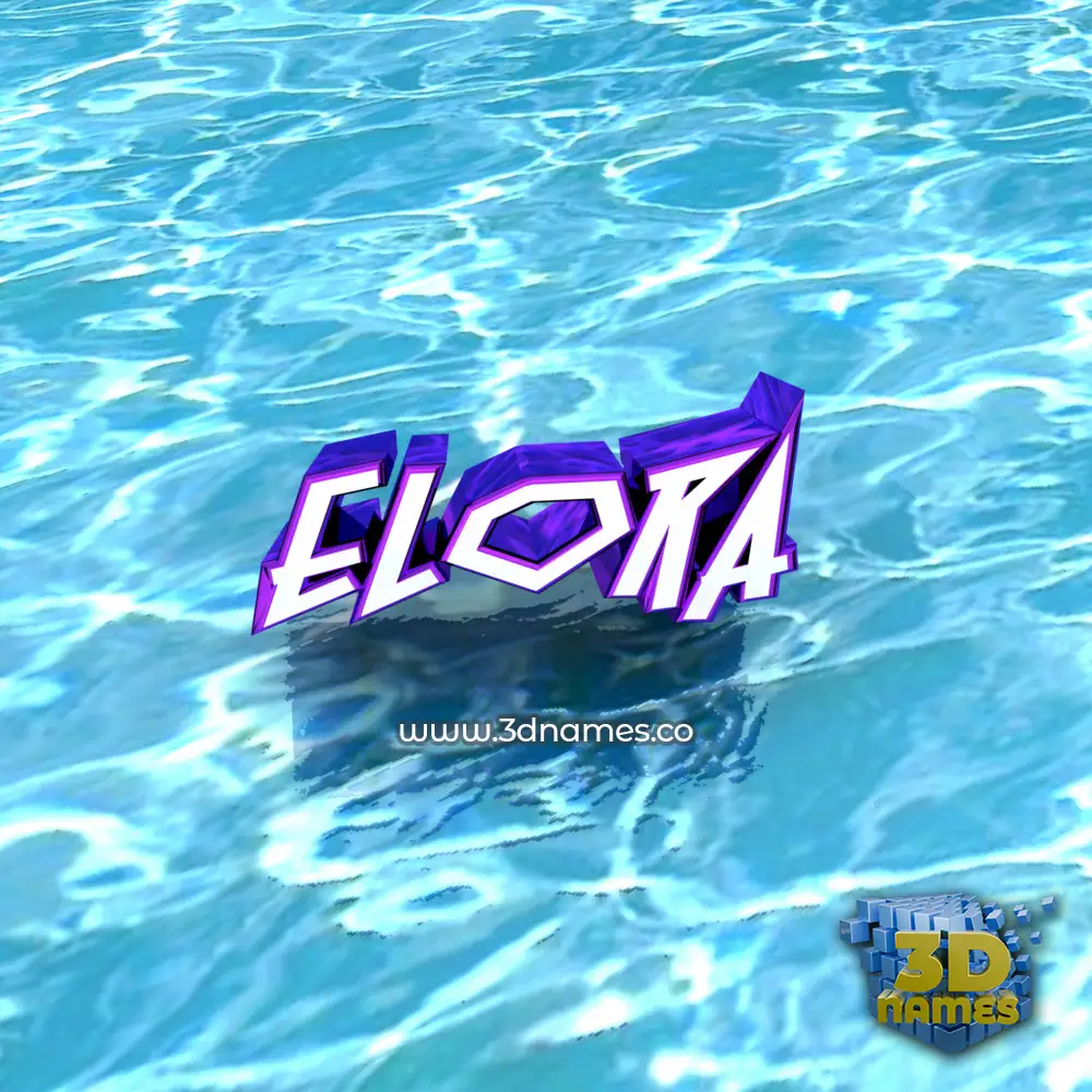 elora in Water style - 3D name wallpaper