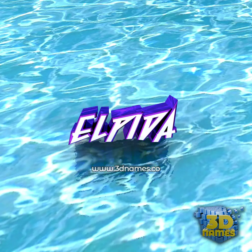 elpida in Water style - 3D name wallpaper
