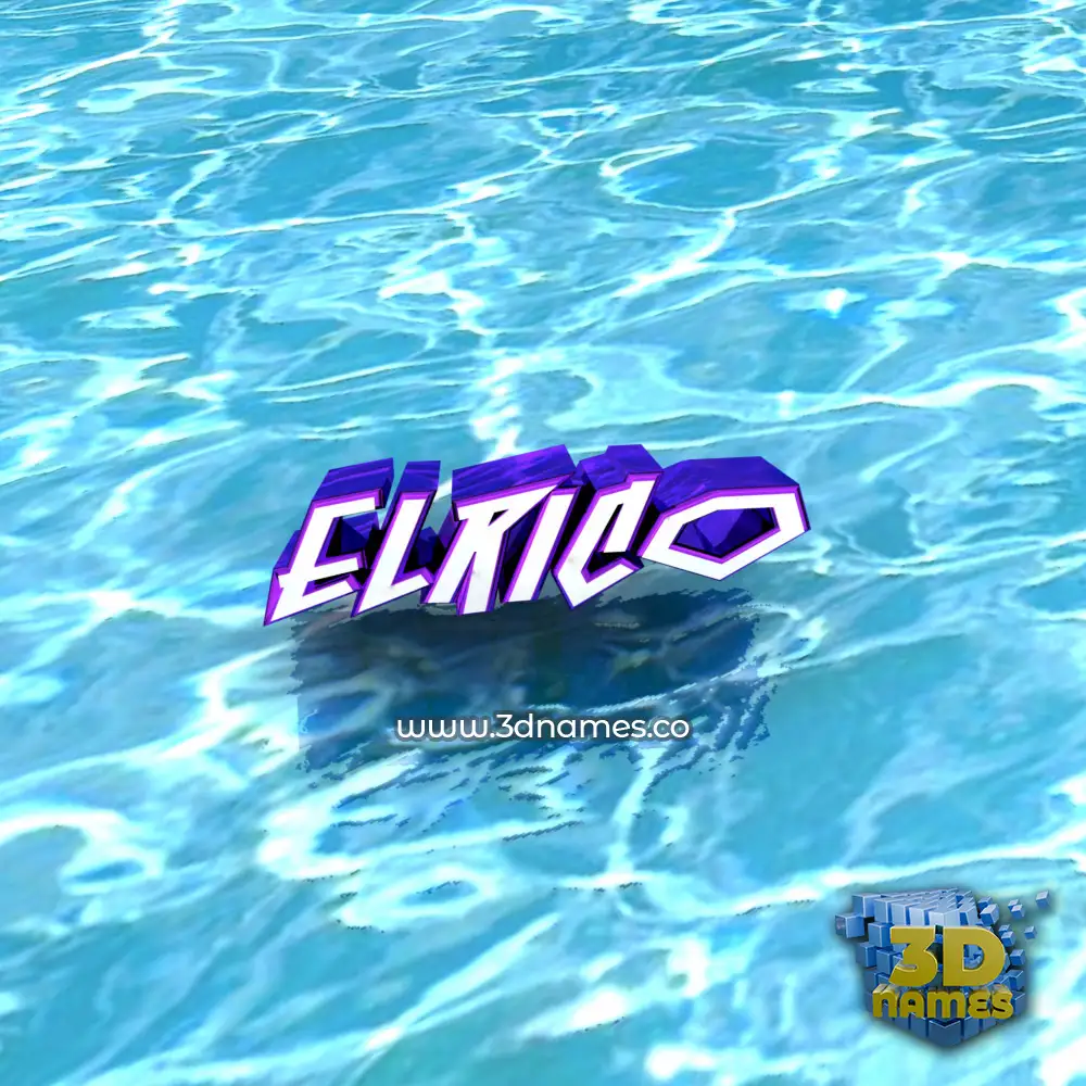 elrico in Water style - 3D name wallpaper