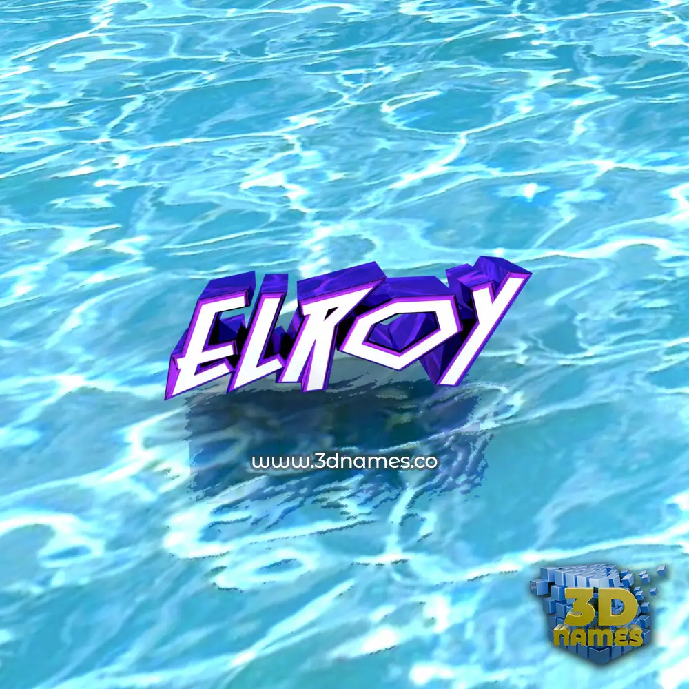 elroy in Water style - 3D name wallpaper