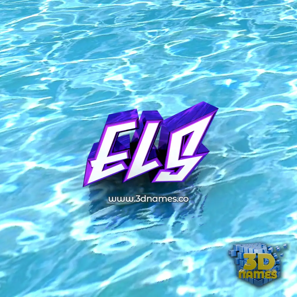 els in Water style - 3D name wallpaper