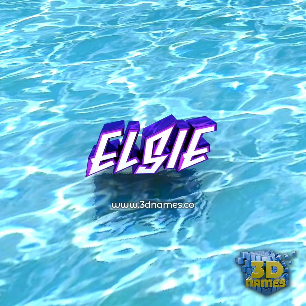 elsie in Water style - 3D name wallpaper