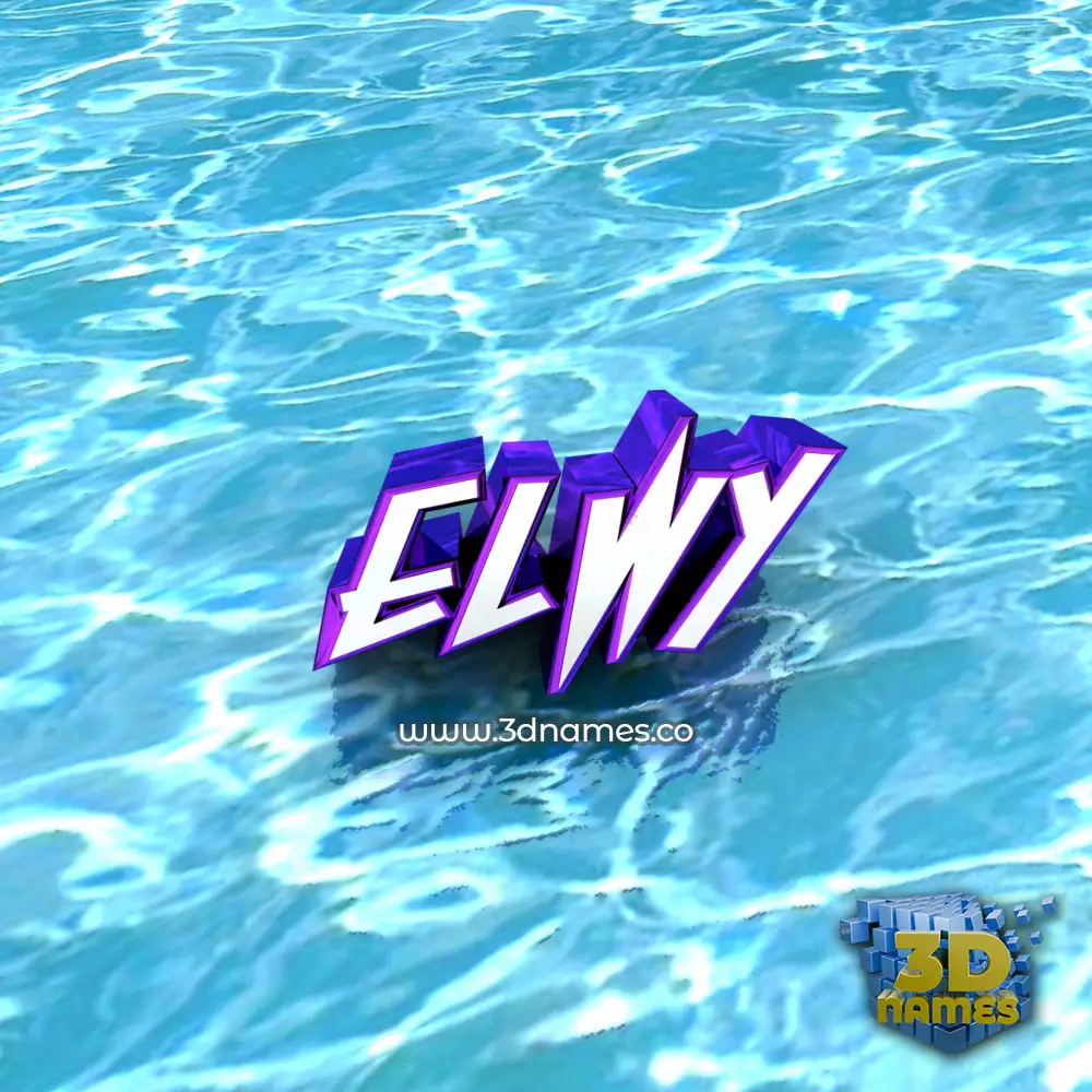 elwy in Water style - 3D name wallpaper