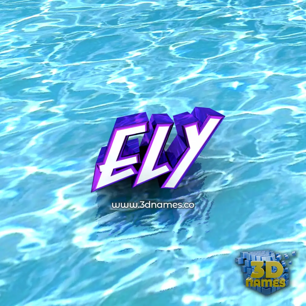 ely in Water style - 3D name wallpaper