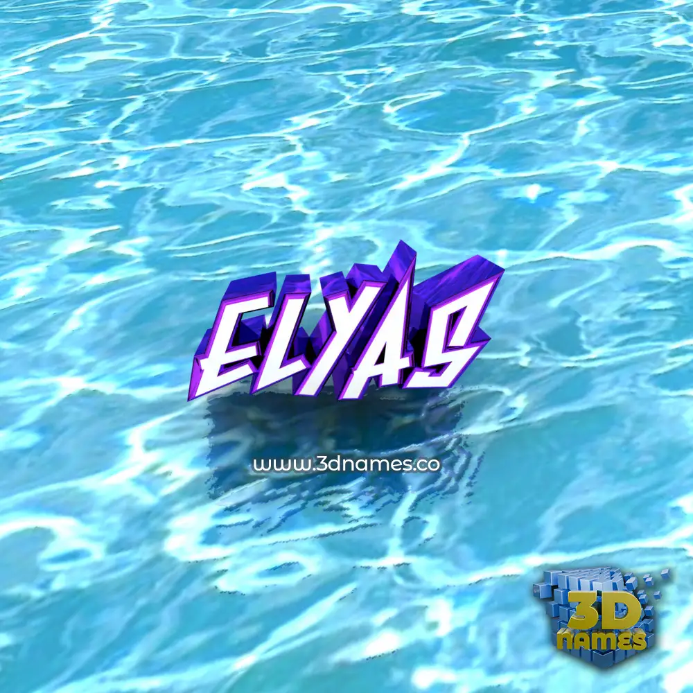elyas in Water style - 3D name wallpaper