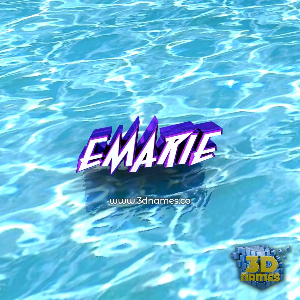 emarie in Water style - 3D name wallpaper