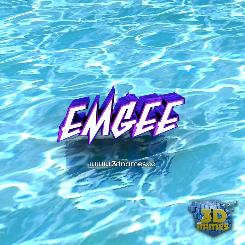 emgee in Water style - 3D name wallpaper